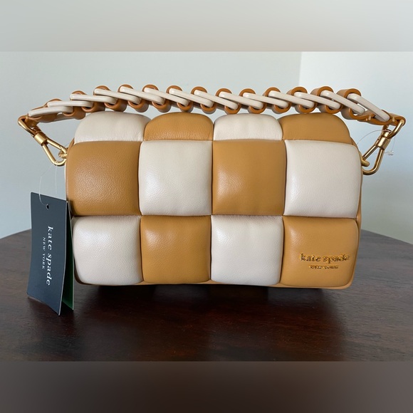 Kate Spade Puffy Quilted Boxxy Bare Multi Colorblocked Crossbody Handbag Purse - Picture 4 of 10